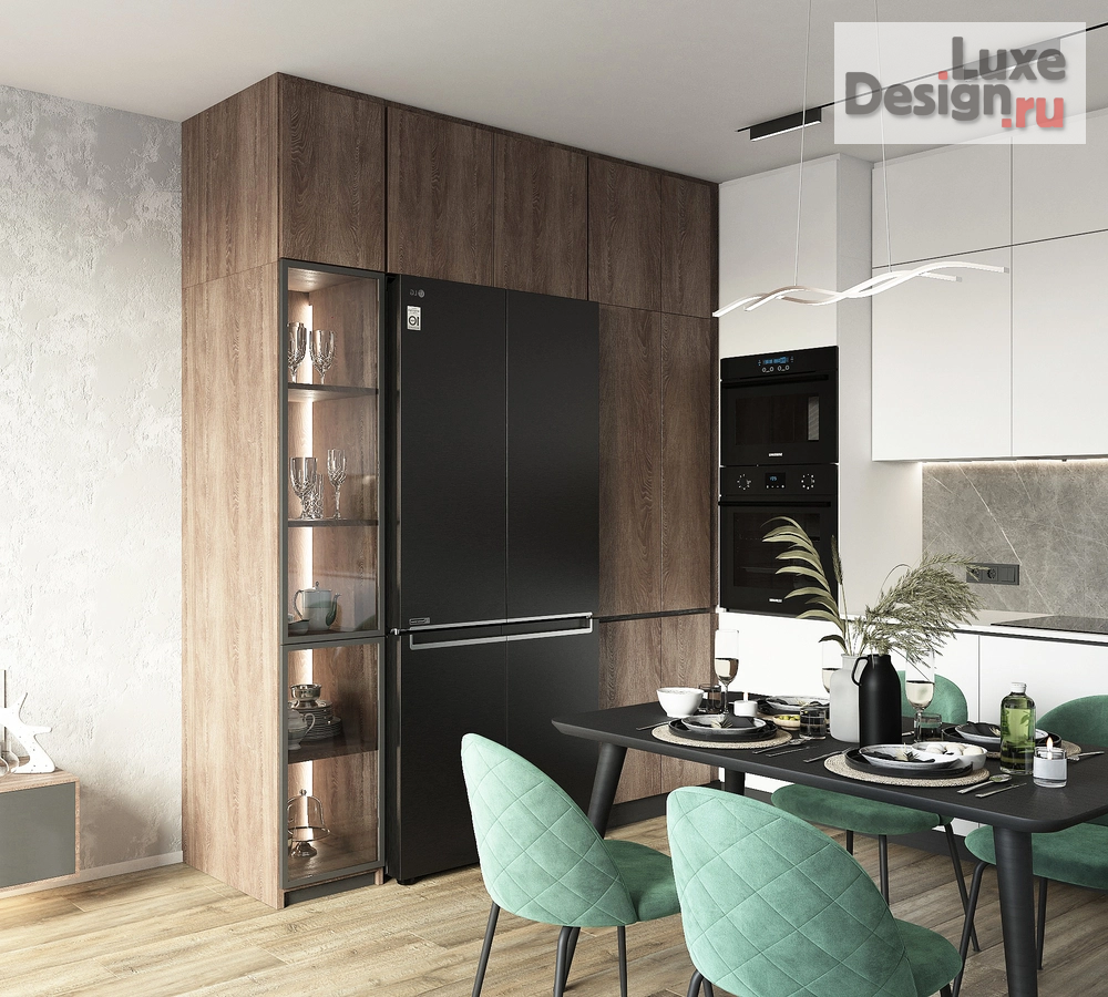 Дизайн интерьера трехкомнатной квартиры "Интерьер квартиры В Южно-Сахалинске 77м.кв " (фото 2)