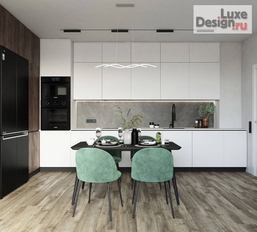 Дизайн интерьера трехкомнатной квартиры "Интерьер квартиры В Южно-Сахалинске 77м.кв " (фото 6)