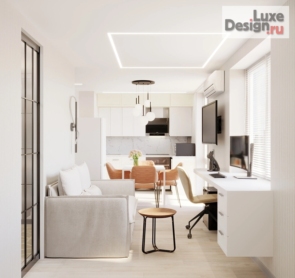 Дизайн интерьера однокомнатной квартиры "Квартира в современном стиле" (фото 6) от дизайнера Коваль Наталья Дизайн интерьера однокомнатной квартиры "Квартира в современном стиле" (фото 6)