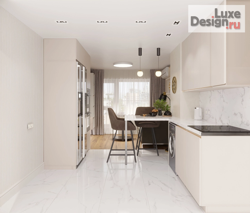 Дизайн интерьера однокомнатной квартиры "Квартира 1к" (фото 4)