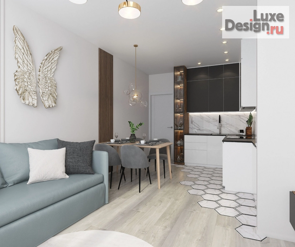 Дизайн интерьера трехкомнатной квартиры "Стильная квартира на Сахалине "ЖК Авангард"" (фото 5)