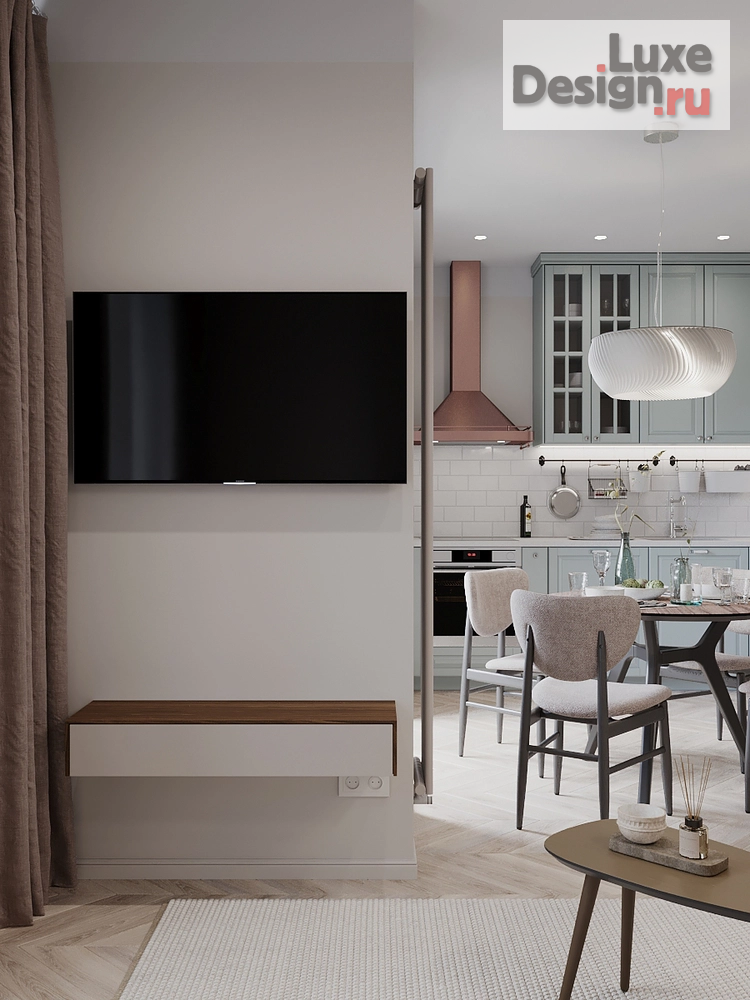 Дизайн интерьера трехкомнатной квартиры "Светлая квартира в современном ЖК" (фото 4)