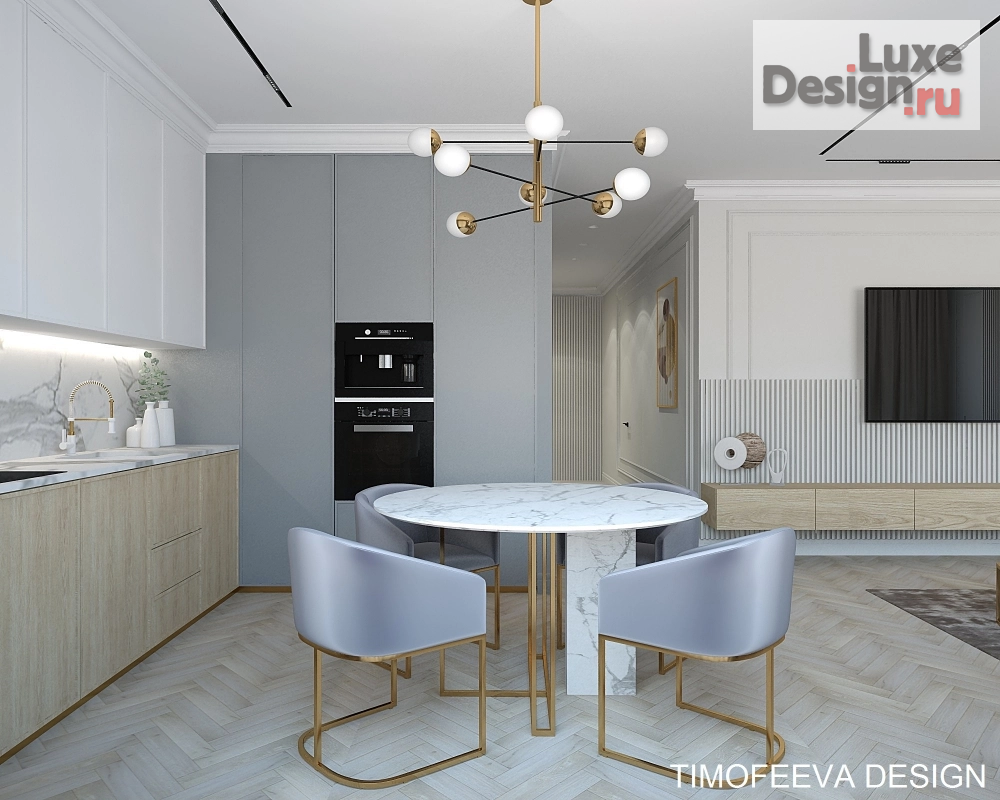 Дизайн интерьера двухкомнатной квартиры "Квартира для молодой пары" (фото 2)