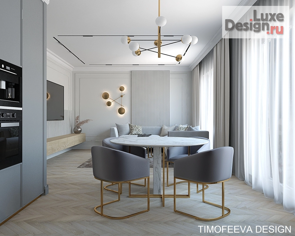 Дизайн интерьера двухкомнатной квартиры "Квартира для молодой пары" (фото 3)