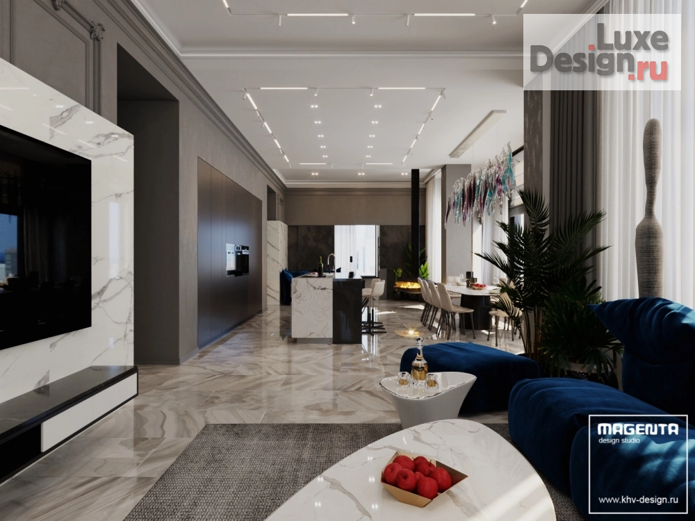Дизайн интерьера пентхауса ""Бриллиант" " (фото 1)