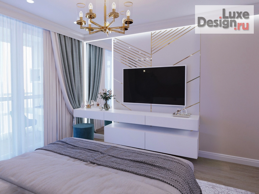 Дизайн интерьера трехкомнатной квартиры "Данный проект квартиры общей площадью в 111,6 кв.м. Квартира сделана для супружеской пары с дочкой подростком." (фото 2)