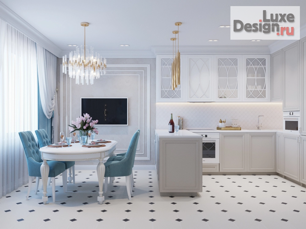 Дизайн интерьера трехкомнатной квартиры "Данный проект квартиры общей площадью в 111,6 кв.м. Квартира сделана для супружеской пары с дочкой подростком." (фото 3)