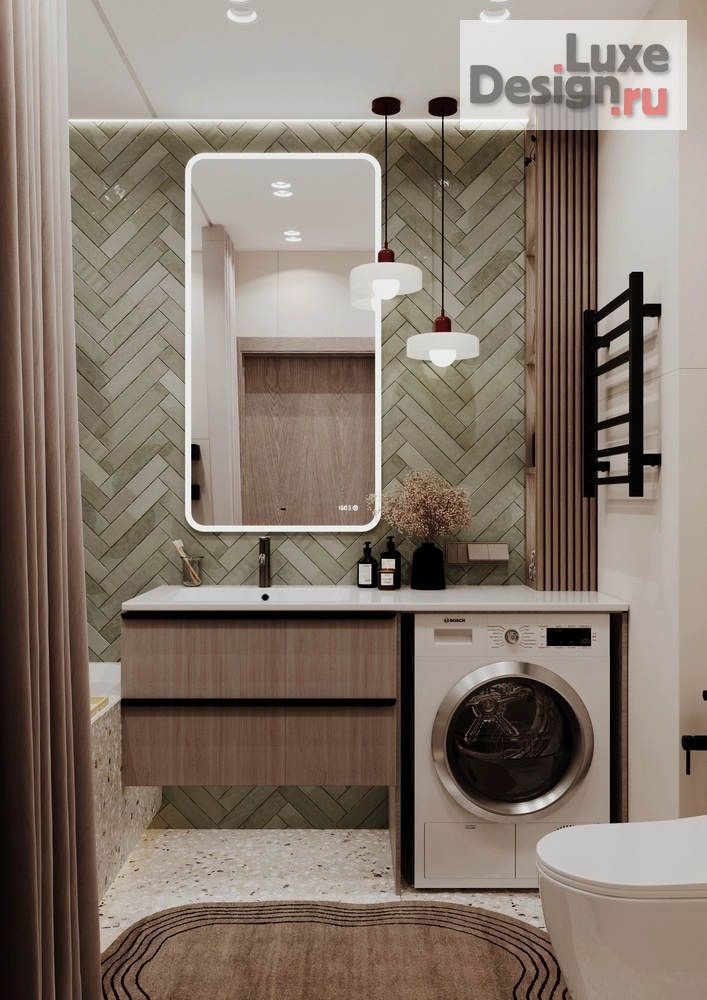 Дизайн интерьера двухкомнатной квартиры "Квартира под сдачу в ЖК Культура Классика . 44,3 кв.м" (фото 7)