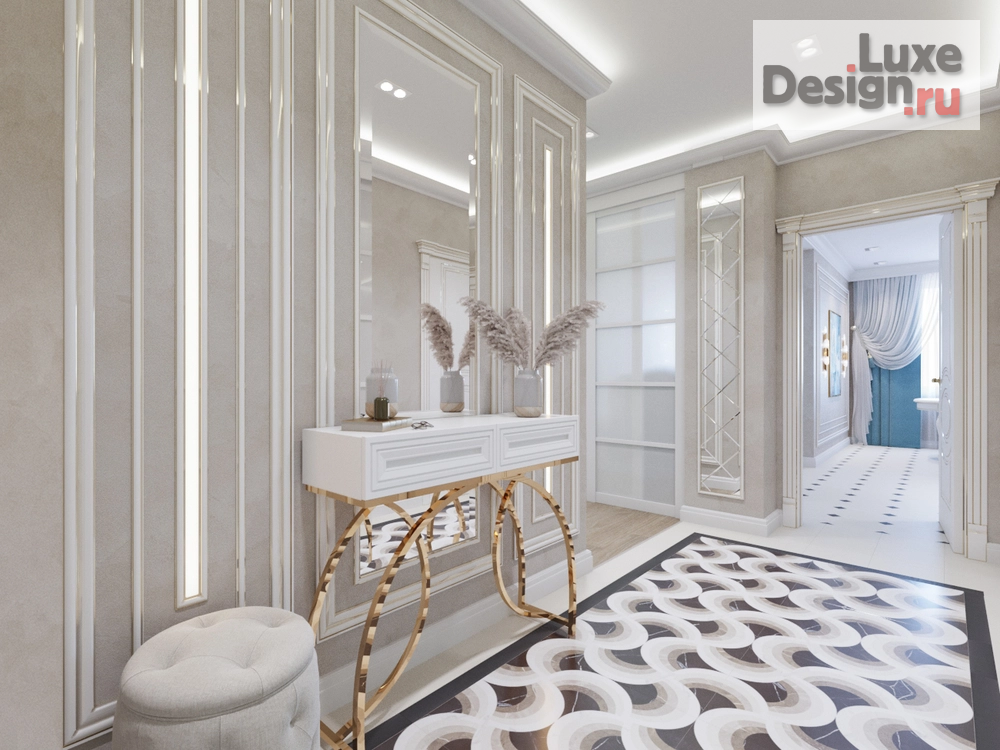 Дизайн интерьера трехкомнатной квартиры "Данный проект квартиры общей площадью в 111,6 кв.м. Квартира сделана для супружеской пары с дочкой подростком." (фото 9)