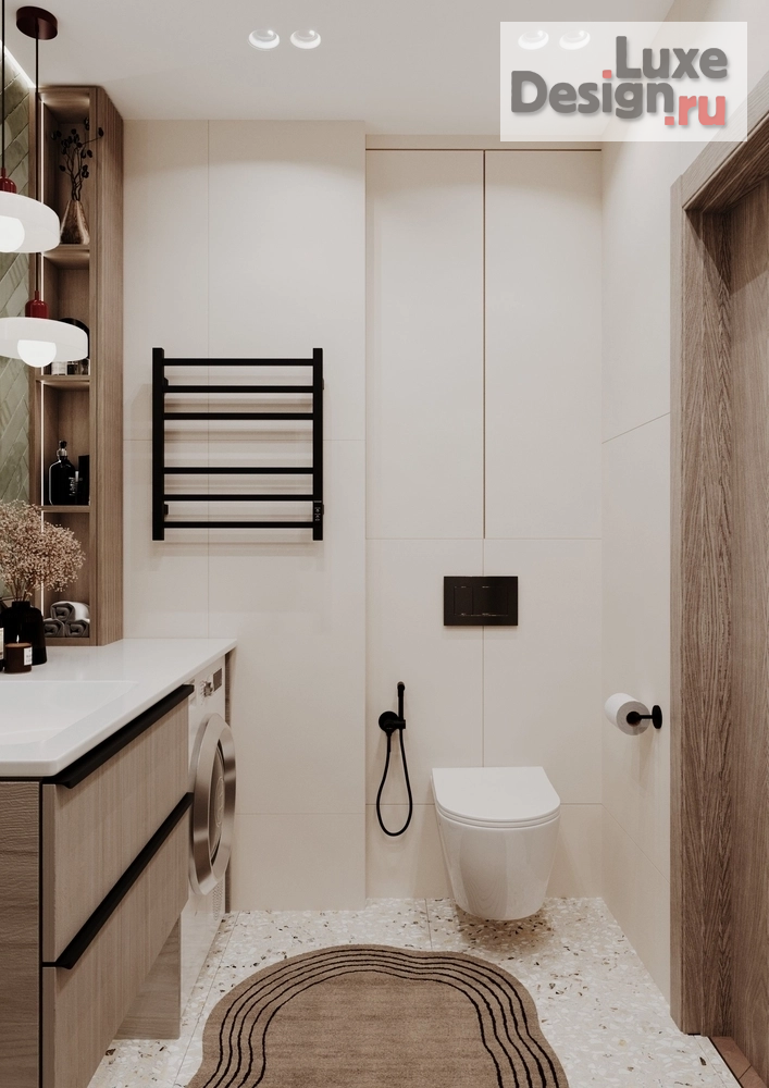 Дизайн интерьера двухкомнатной квартиры "Квартира под сдачу в ЖК Культура Классика . 44,3 кв.м" (фото 9)