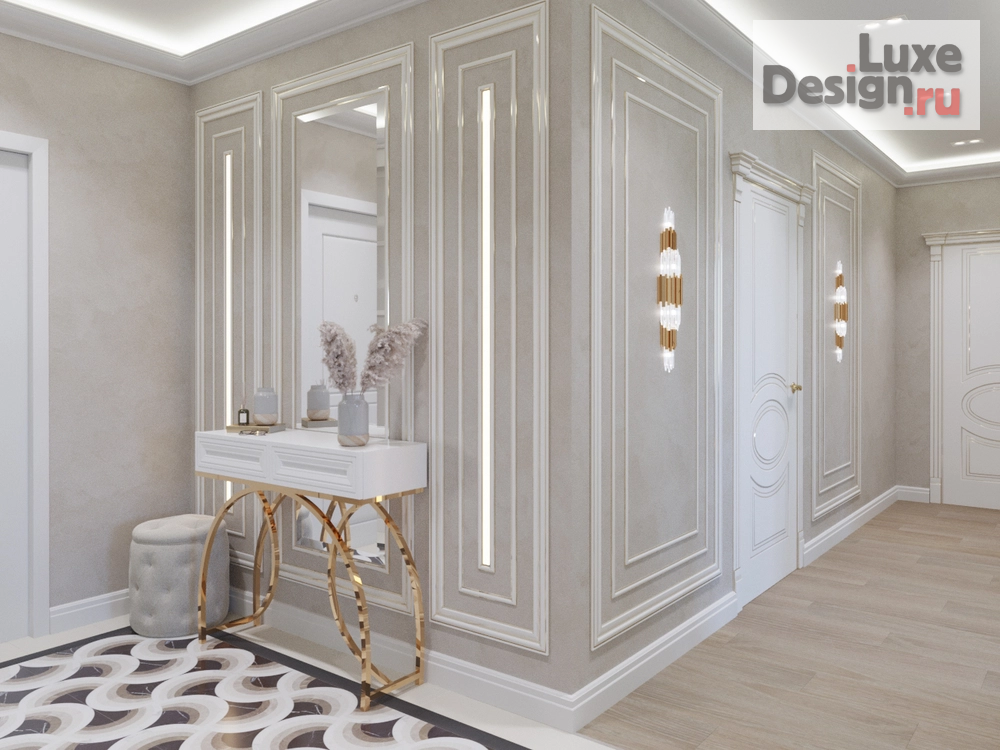 Дизайн интерьера трехкомнатной квартиры "Данный проект квартиры общей площадью в 111,6 кв.м. Квартира сделана для супружеской пары с дочкой подростком." (фото 10)