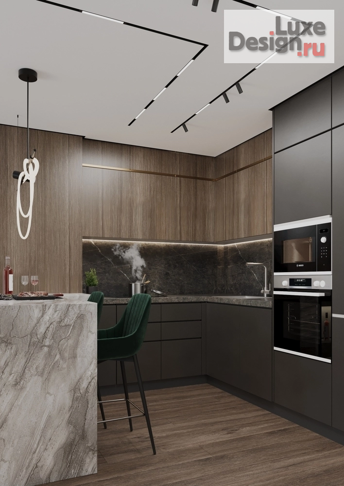 Дизайн интерьера двухкомнатной квартиры "Дизайн интерьера квартиры ЖК Грин" (фото 4)