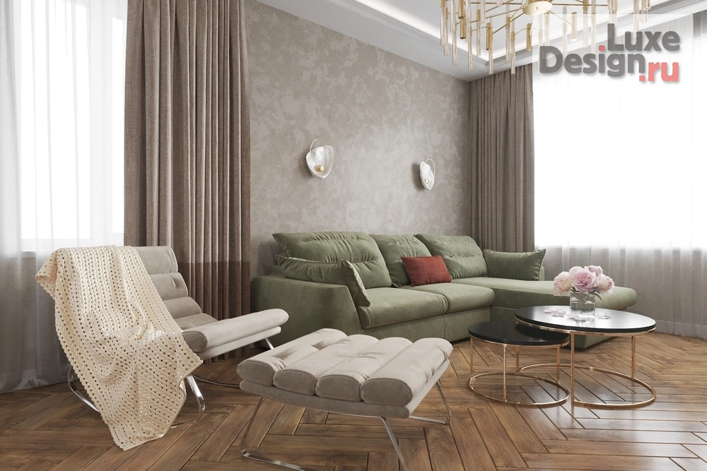 Дизайн интерьера таунхауса "Визуализация кухни - гостиной в таунхаусе" (фото 4)