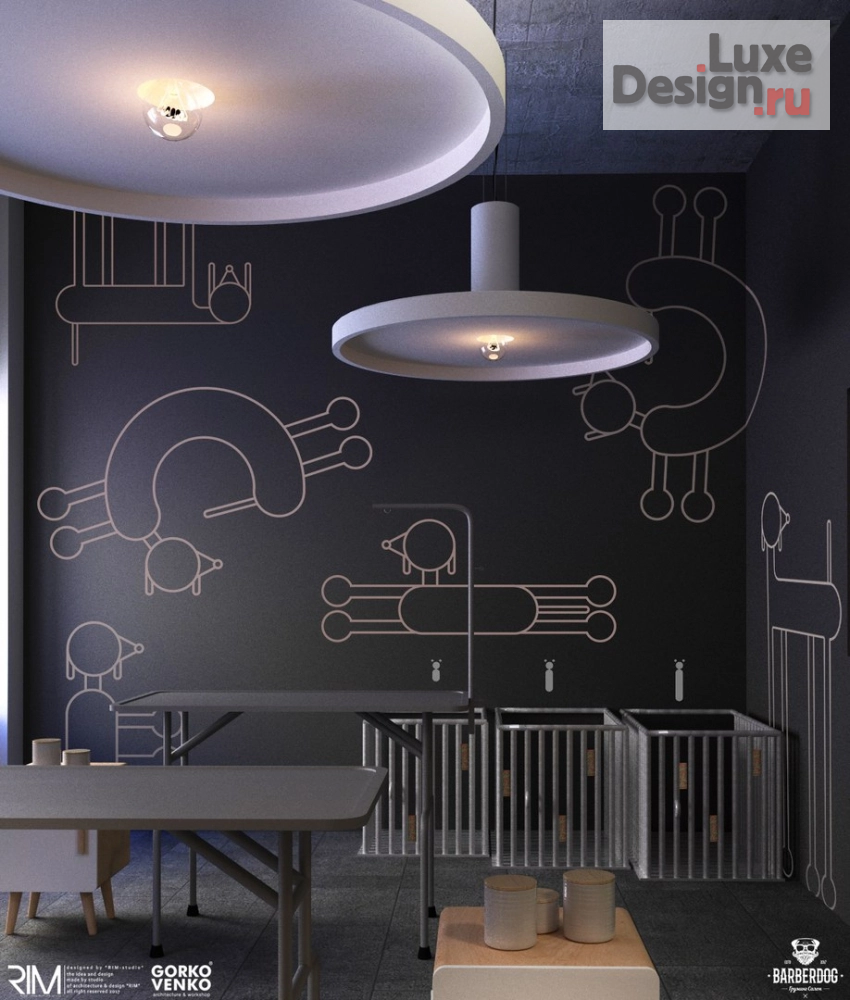 Дизайн интерьера клуба "Проект барбер салона для собак "BARBERDOG" в г. Хабаровске " (фото 3)