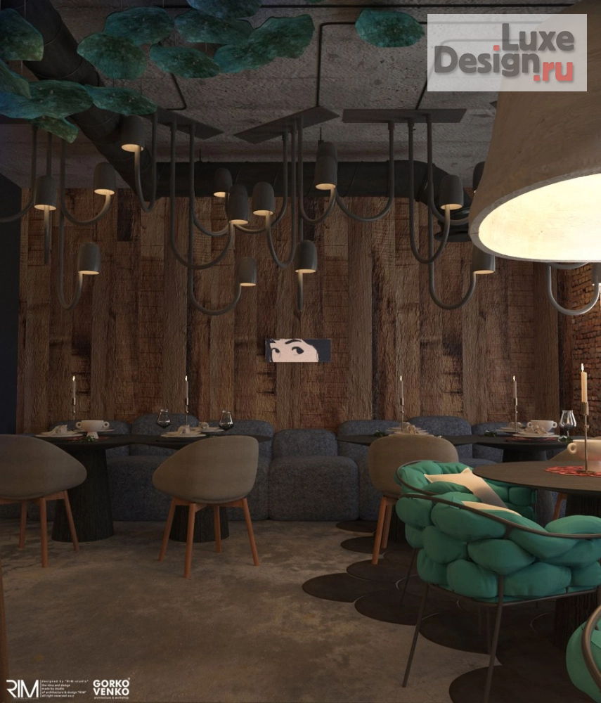 Дизайн интерьера ресторана "Проект ресторана "Аврора и Лис" " (фото 4)