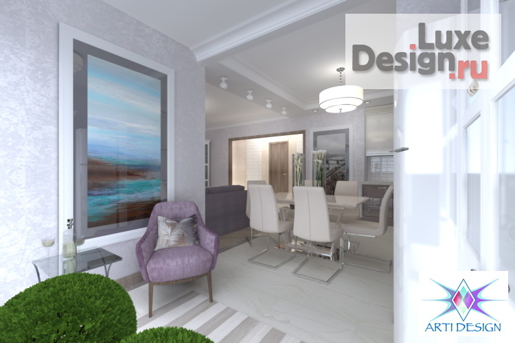 Дизайн интерьера трехкомнатной квартиры "Проект 3-х комнатной квартиры" (фото 3)