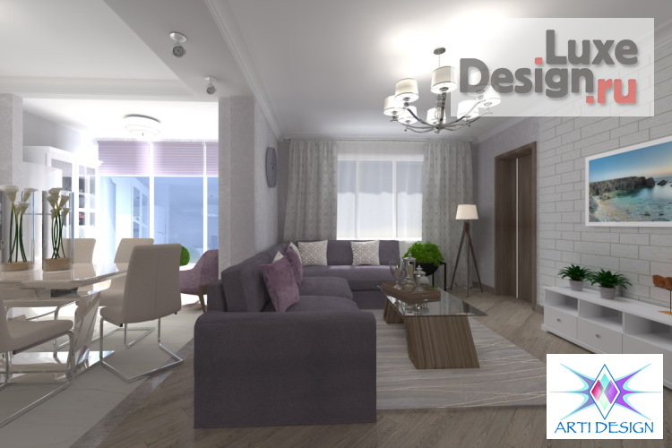 Дизайн интерьера трехкомнатной квартиры "Проект 3-х комнатной квартиры" (фото 2)