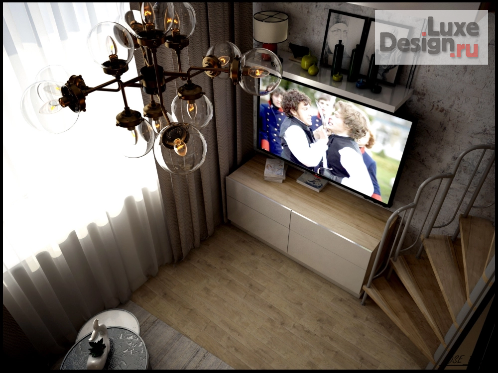 Дизайн интерьера квартиры студии "Лофт для квартиры студии" (фото 1)