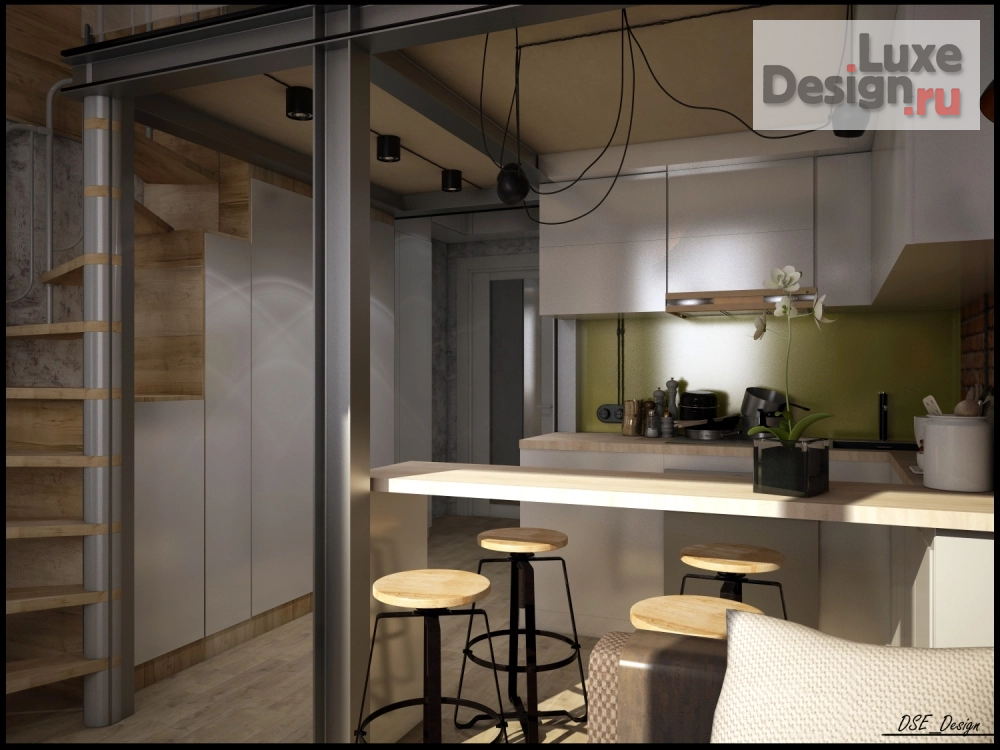 Дизайн интерьера квартиры студии "Лофт для квартиры студии" (фото 5)