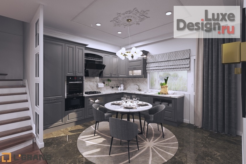 Дизайн интерьера коттеджа "Дизайн интерьера 1 этажа коттеджа в п. Ракитное " (фото 10)