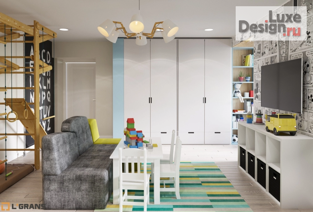 Дизайн интерьера четырехкомнатной квартиры "Дизайн проект интерьера квартиры по улице Льва Толстого в Хабаровске" (фото 11)