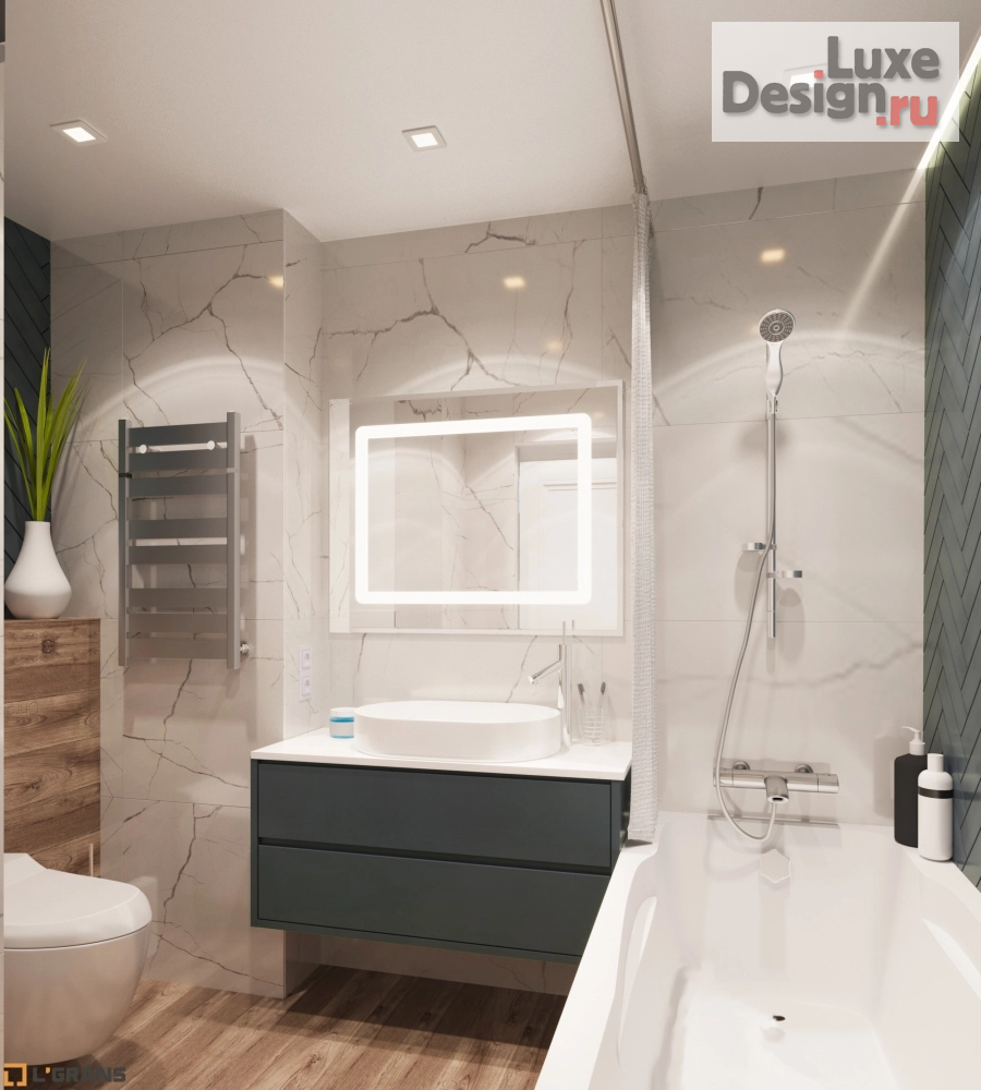 Дизайн интерьера четырехкомнатной квартиры "Дизайн проект интерьера квартиры по улице Льва Толстого в Хабаровске" (фото 18)