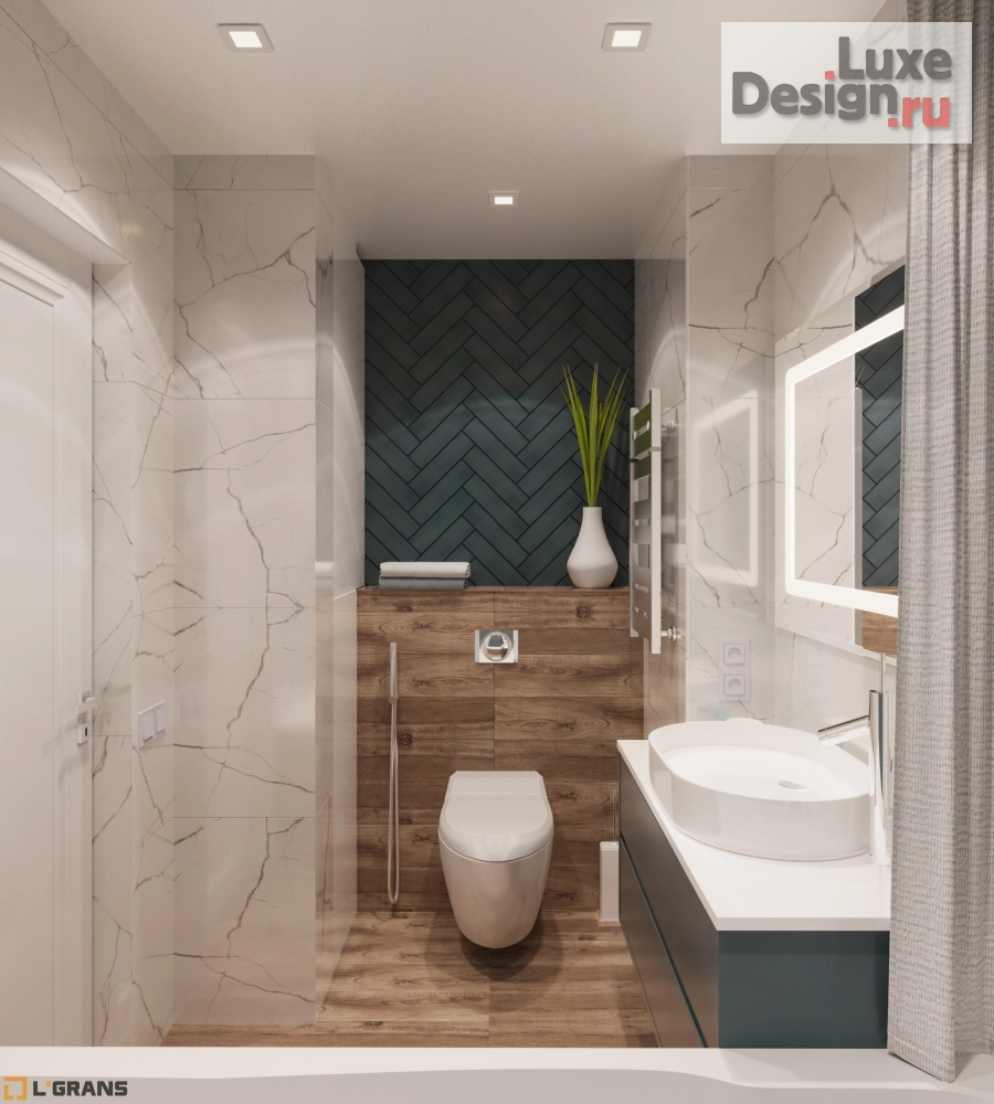 Дизайн интерьера четырехкомнатной квартиры "Дизайн проект интерьера квартиры по улице Льва Толстого в Хабаровске" (фото 19)