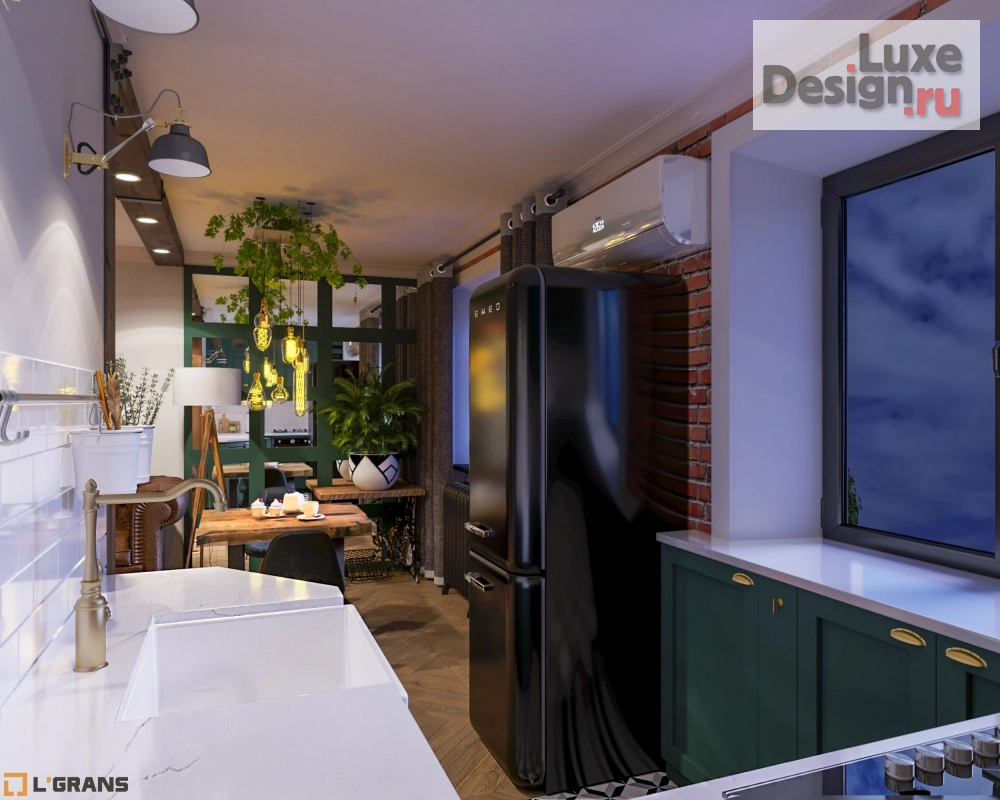 Дизайн интерьера трехкомнатной квартиры "Дизайн проект 3к. квартиры по ул. Бондаря" (фото 2)