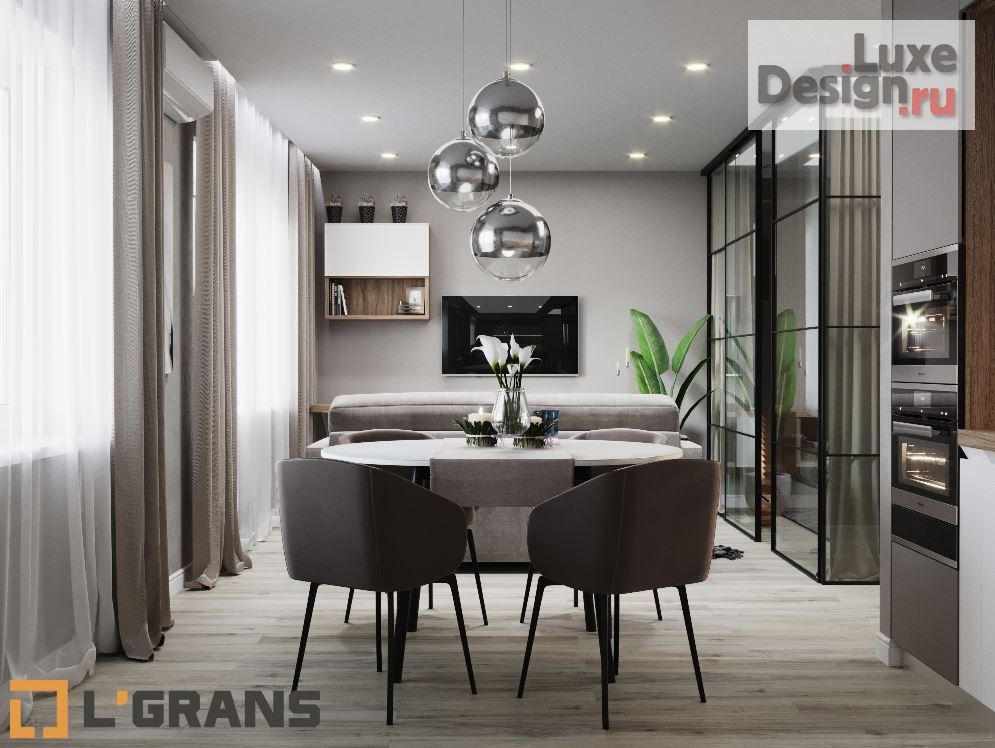 Дизайн интерьера двухкомнатной квартиры "Дизайн интерьера 2к. квартиры по ул. Демьяна Бедного, 14" (фото 4)