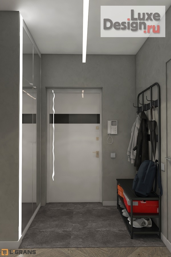 Дизайн интерьера двухкомнатной квартиры "Дизайн интерьера 2к. квартиры студии в ЖК Культура" (фото 5)