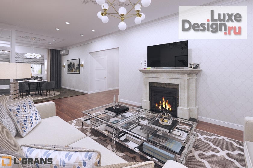 Дизайн интерьера коттеджа "Дизайн интерьера 1 этажа коттеджа в п. Ракитное " (фото 5)