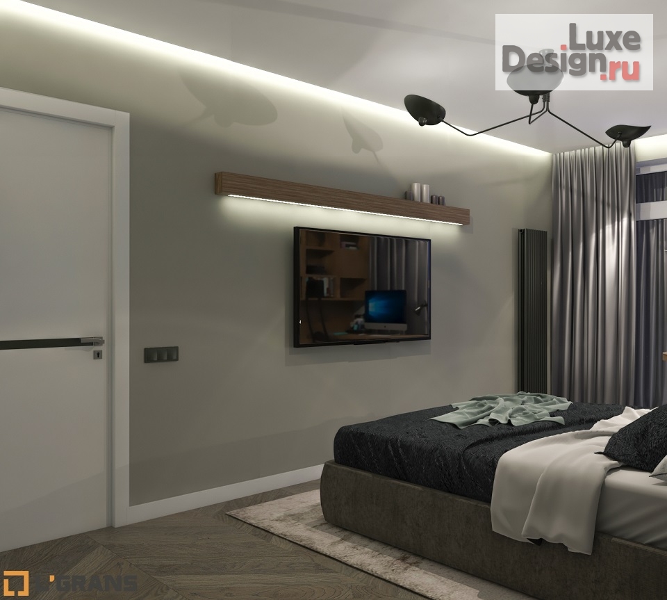 Дизайн интерьера двухкомнатной квартиры "Дизайн интерьера 2к. квартиры студии в ЖК Культура" (фото 6)