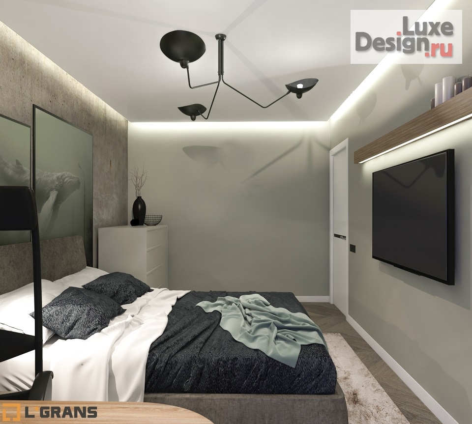 Дизайн интерьера двухкомнатной квартиры "Дизайн интерьера 2к. квартиры студии в ЖК Культура" (фото 7)