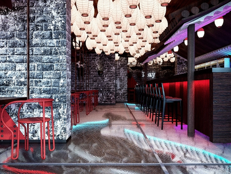 Дизайн интерьера кафе в Хабаровске "Street food cafe «YEYoN»"